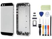 High Quality Back Panel Housing Case Cover w Buttons SIM Card Tray Compatible for iPhone 5s with Open Kit Black Grey