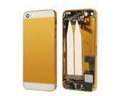 Preassembled Mid Middle Frame Bezel Complete Back Cover Full Metal Housing Assembly Battery Door Rear Case Replacement Spare Parts For iphone 5s Gold White Gla