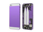 Preassembled Mid Middle Frame Bezel Complete Back Cover Full Metal Housing Assembly Battery Door Rear Case Replacement Spare Parts For iphone 5s Purple White G