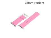 Classical Buckle Genuine Leather Watchband Strap for Apple Watch 38 mm Pink