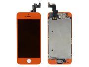 Replacement Touch Screen Digitizer LCD Display LCD Shield Plate Spares Parts Front Camera Home Button Earpiece Speaker for iPhone 5S Orange