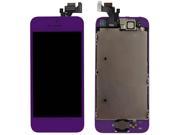 Replacement Touch Screen Digitizer LCD Display LCD Shield Plate Spares Parts Front Camera Home Button Earpiece Speaker for iPhone 5 Purple