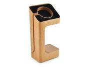 Wood Grain Charging Stand Dock for Apple Watch 38 mm 42 mm Light Brown