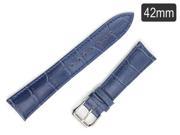 Funky Alligator Pattern Genuine Leather Strap Replacement Wrist Band for Apple Watch 42 mm Dark Blue