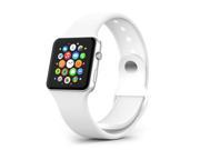 Apple Watch Band Soft Silicone Replacement Sport Band for 42mm Apple Watch Models White 3 Pieces of Bands Included for 2 Lengths Not Fit 38mm version 2015