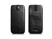 Vintage Straight Card Holder Inlaid Genuine Leather Case for iPhone 6 4.7 inch Black