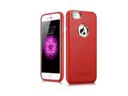 Transformers Litchi Pattern Series Genuine Leather Case for iPhone 6 4.7 inch Red
