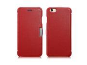 Luxury Corrected Grain Leather Side open Case for iPhone 6 Plus 5.5 inch Red