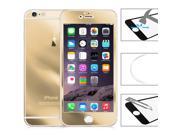 Premium Electroplated Tempered Front and Back Glass Screen Protector Guard for iPhone 6 4.7 inch Gold
