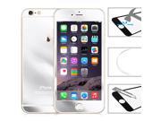 Premium Electroplated Tempered Front and Back Glass Screen Protector Guard for iPhone 6 4.7 inch Silver