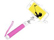 Adjustable Selfie Stick For iOS Android Smartphones 21 To 77CM 6CM To 9.5CM Phone Clip Tilting Clip Wrist Strap Rosey