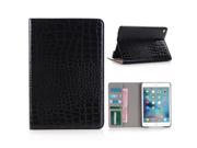 Alligator Pattern Wake Sleep Dormancy Flip Stand Leather Case With Card Slots For iPad Mini 4 Black