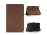 Classical Magnetic Flip Stand Leather Smart Cover Case With Wake Sleep Function For iPad Mini 4 Brown