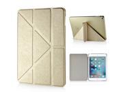 Luxury Transformers Design Slim Folio Leather Smart Cover Case With Wake Sleep Function For iPad Mini 4 Gold