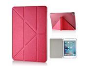 Luxury Transformers Design Slim Folio Leather Smart Cover Case With Wake Sleep Function For iPad Mini 4 Red