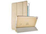 Luxury Ultra Slim Folio Transparent Plastic And PU Leather Smart Cover Stand Case With Wake Sleep Function For iPad Mini 4 Gold