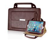 New Carrying Handbag PU Leather Smart Stand Case Cover For iPad Mini 4 Brown