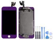 LCD Assembly Touch Screen and Digitizer With Spare Parts Front Camera Home Button Flex Cable Tools For iPhone 6 4.7 inch Purple