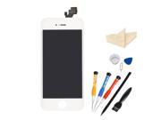 Touch Screen Digitizer and LCD Display Assembly Replacement with Professional Tools Kit for iPhone 5 White