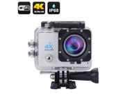 4K Ultra HD 16MP Wi Fi Waterproof Sports Action Camera 170 Degree Wide Angle 2 Inch LCD Display HDMI Out Silver