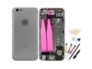 Replacement Back Battery Cover Middle Frame Metal Back Cover Housing with Pre assembled Small Parts for iPhone 6 4.7inch with Professional Tools Grey White