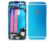 Replacement Back Battery Cover Middle Frame Metal Back Cover Housing with Pre assembled Small Parts for iPhone 6 4.7inch Light Blue White Regula
