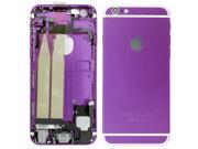 Replacement Back Battery Cover Middle Frame Metal Back Cover Housing with Pre assembled Small Parts for iPhone 6 4.7inch Purple White Regula