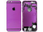 Replacement Back Battery Cover Middle Frame Metal Back Cover Housing with Pre assembled Small Parts for iPhone 6 Plus 5.5inch Purple Black Regula