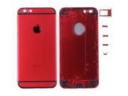 Back Battery Cover Middle Frame Metal Back Cover Housing for iPhone 6 4.7 inch Red Black Regula
