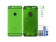 Back Battery Cover Middle Frame Metal Back Cover Housing for iPhone 6 4.7 inch FREE tools Green Black Regula