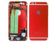 Replacement Back Battery Cover Middle Frame Metal Back Cover Housing with Pre assembled Small Parts for iPhone 6 4.7inch Red White Regula