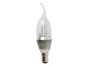 Flame TIp Dimmable B15 LED Candle Lights 6 Pack Small Bayonet 7W Clear Cover 360 Degree Lighting Chandelier Bulbs