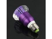E27 Crystal Glass Umbrella 16 Color Change RGB 3w LED Light Bulb Lamp W remote Control