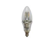 Bullet Top Pure Daylight Cool White 5850k Dimmable Omailighting 1 piece E12 LED Candelabra Bulb 6 watt LED Chandelier Bulbs
