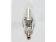 10 Pack LED E12 Daylight 60W Equivalent Candelabra LED 6W LED 450 Lumens Round top Candelabra Bulb Natural White 4000K Bulb