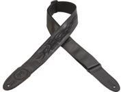 Levy s MSS7GPE 001 2 Embroidered Leather Guitar Bass Strap Tribal Flames