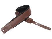 Levy s DM1PD BRN 3 Classic Padded Garment Leather Guitar Bass Strap Brown