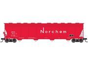 Atlas HO Scale ACF 5701 Centerflow Plastics Hopper Norchem Red White 6015