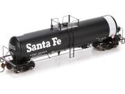 Athearn HO Scale 20 900 Gallon Tank Car Santa Fe ATSF White Stripe 98488