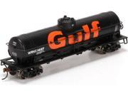 Athearn HO Scale Single Dome Tank Car Gulf Oil Black Orange Lettering 14127