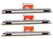 Micro Trains MTL N Scale 70ft Flat Cars Wagon Load Ringling Bros Runner 4 Pack