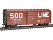 Kadee HO Scale PS 1 40ft. Boxcar 8ft. Door SOO Line 137752 1959 Boxcar Red