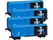 Micro Trains MTL Z Scale 40ft SD Box Cars Boston Maine B M Runner 4 Pack