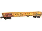 Micro Trains MTL N Scale 50ft Gondola Milwaukee Road Weathered Graffiti 81098
