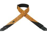 Levy s M8PL 28 BRN 2 Printed Leather Guitar Bass Strap Brown Gold Spots