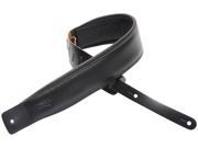 Levy s DM1PD XL 3 Classic Padded Garment Leather Guitar Bass Strap Black