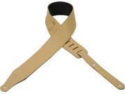 Levy s M26BL BUF 2.5 Soft Garment Leather Guitar Bass Strap Buff