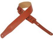 Levy s M26 WAL Chrome Tan Leather Guitar Bass Music Strap Walnut