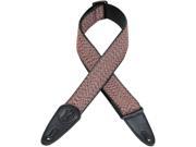 Levy s MGJ2 009 2 Jacquard Weave Guitar Bass Strap w Garment Leather Backing