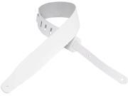 Levy s M26 WHT Chrome Tan Leather Guitar Bass Music Strap White